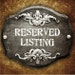 RESERVED LISTING for russzul