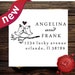 Custom rubber stamp - wedding stamp - address stamps - save the date -wood handle - style HS 1295