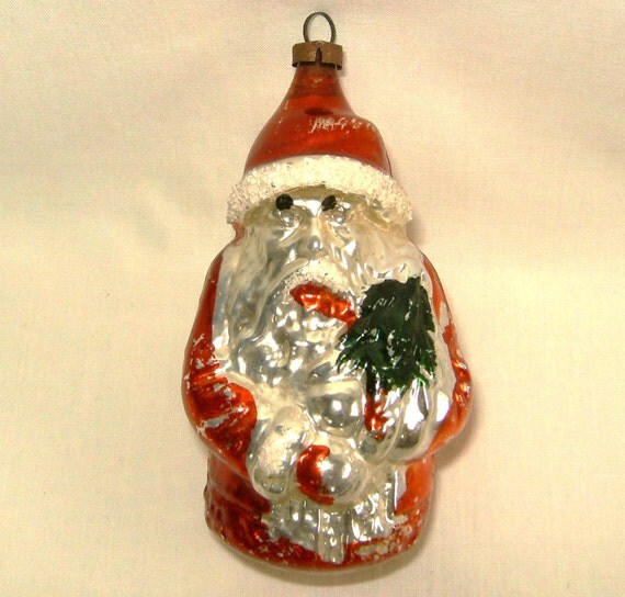1940s christmas ornament vintage glass figural santa claus 1940s christmas ornament vintage glass figural santa claus