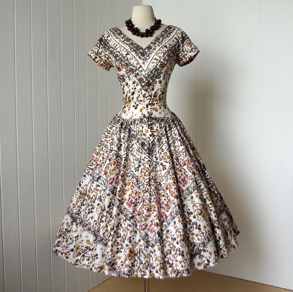 vintage 1950's dress ...fabulous ALIX OF MIAMI hawaiian by traven7