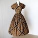 vintage 1950's dress ...unworn BRENTWOOD cotton scarf print bandana print full skirt pin-up dress