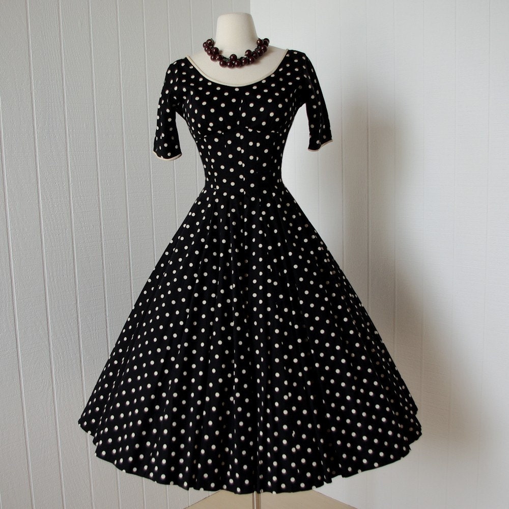 on hold vintage 1950s dress ...couture designer SUZY