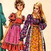 1970s Vintage Storybook Empire Mini Maxi Dress w Square Neck, Attached Apron Sewing Pattern Simplicity 9486--Bust 32.5