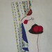 Vintage Risque Applique Towel Peek-a-boo Pin Up at the Window