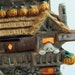 Ceramic Halloween House lighted Keep Out