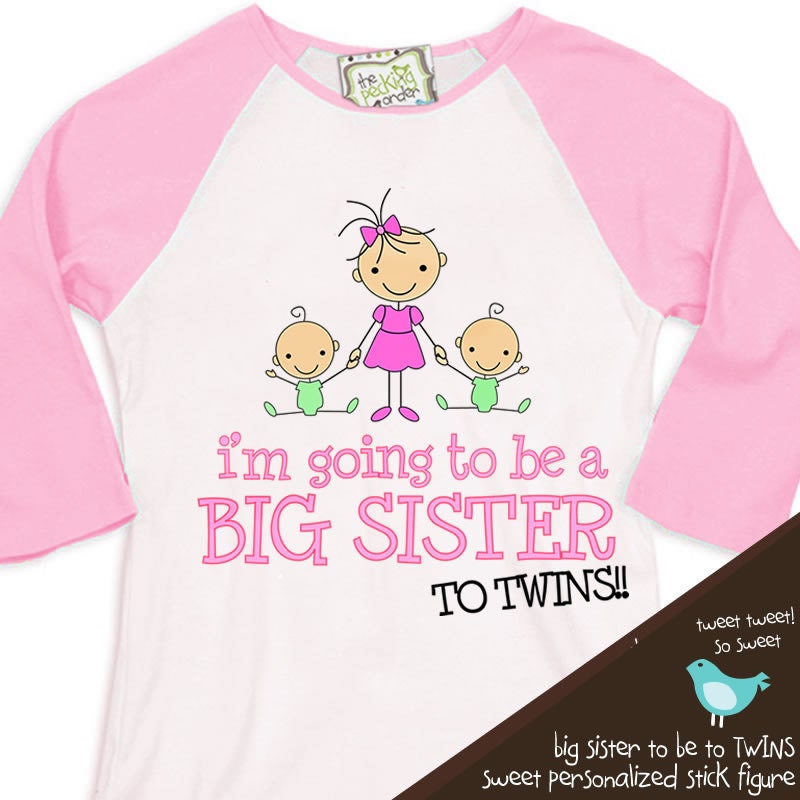 big sister shirt big sister to be TO TWINS adorable pregnancy