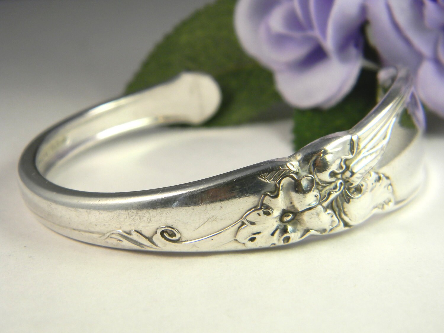 Silver CUFF Spoon Bracelet Spoon Jewelry by TheCottagePath on Etsy