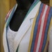 Vintage Diane Von Furstenberg Lightweight White Cotton Striped Blazer