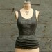 J'ADORE COUTURE hand dyed gray tank top - XLarge - Ready to Ship