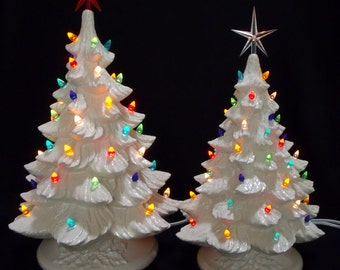 sale lighted ceramic christmas tree collection 7 inches sale lighted ceramic christmas tree collection 7 inches