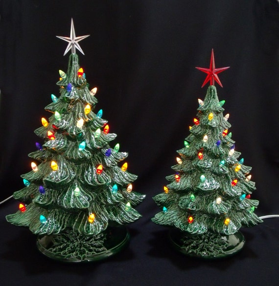 vintage style ceramic christmas tree 16 and 19 by vintage style ceramic christmas tree 16 and 19 by