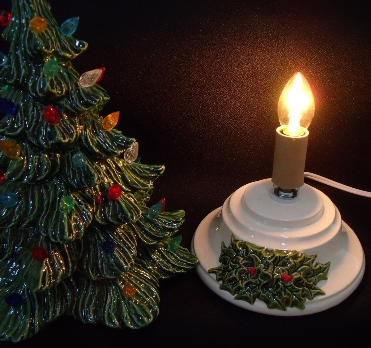 Old Fashioned Ceramic Christmas Tree 11 Inches