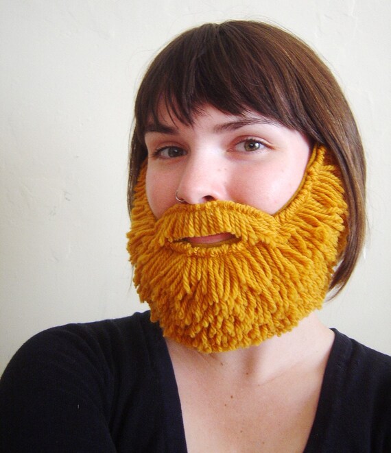 Items similar to Golden Beard Fake Yarn Beard on Etsy