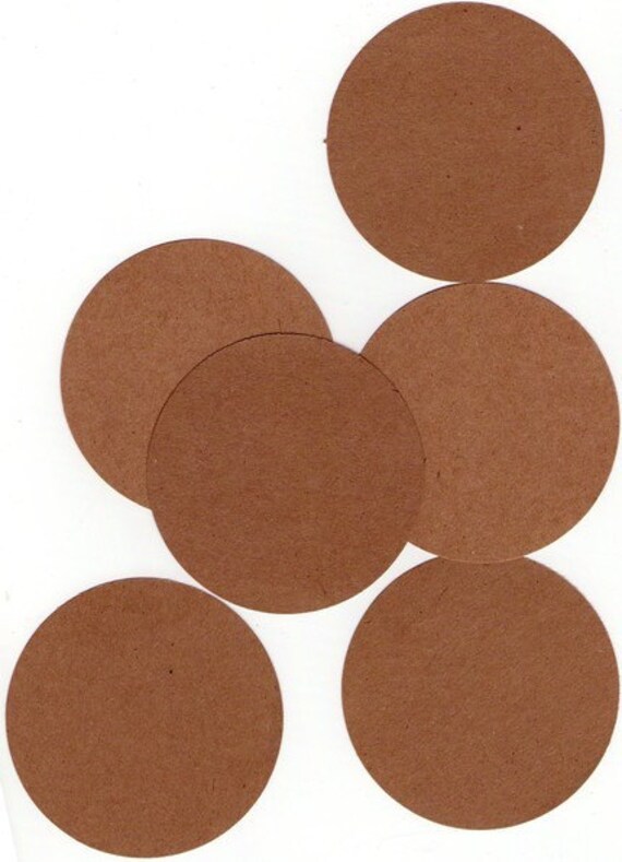 1 inch Kraft Cardstock Circles 100 Count For Your Art