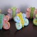 Lavender and Green Ceramic Butterfly Knob