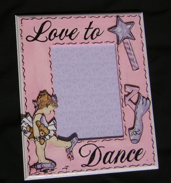 Items similar to Dance Picture Frame Love to Dance Ballerina Picture ...