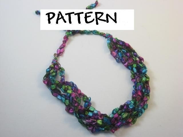 crochet pattern trellis necklace by Ladder seashellcrafter Yarn PATTERN Crochet Necklace Trellis