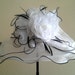 Dancing on Cloud Nine /Kentucky Derby style organza hat in white is comfortable, light and airy