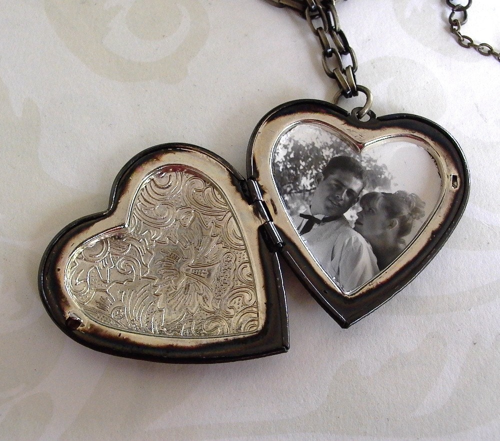 Personalized Heart Locket Necklace By Tdesigns On Etsy