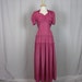 Vintage 30s Raspberry Sorbet Satin Gown, Sz S