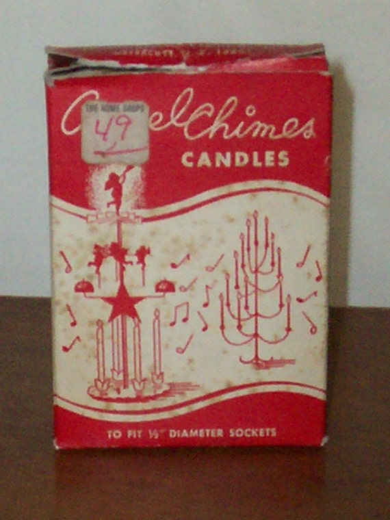 Vintage Christmas Candles 1/2 inch Diameter by thetrendykitchen