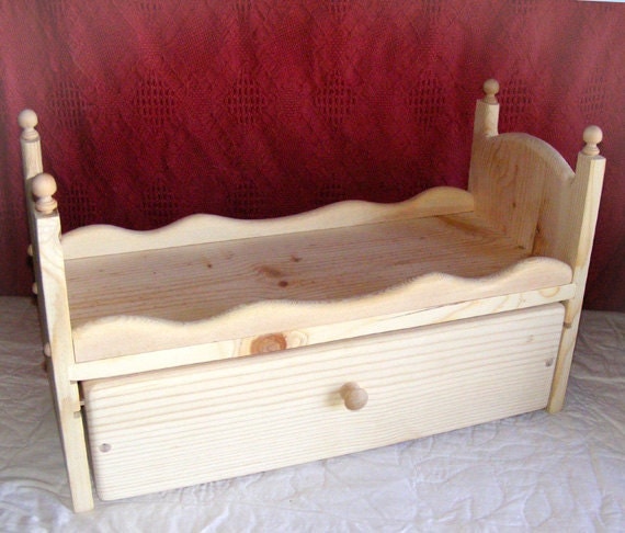 Inch 18" Doll Trundle Bed with Scalloped Sides 18" Doll Furniture Doll 
