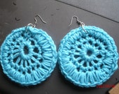 Simply Turquoise Crochet Hoops