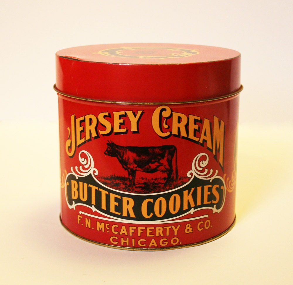 Jersey Cream Butter Cookies Tin Vintage Reproduction
