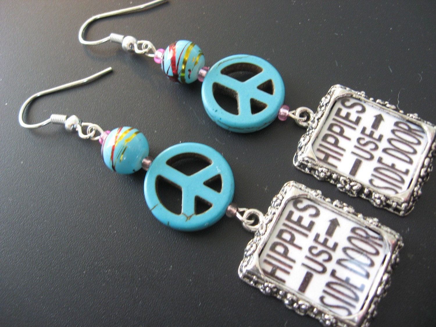 Hippie Earrings Hippie Jewelry Woodstock