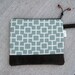Geometric Large Clutch - Purse - Handbag - Wristlet - Faux Leather Bottom - Clutch