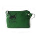 leather wallet green cat screenprint pouch zippered coin purse