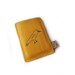 RESERVED for Elayase from Turkey -leather creditcard holder bird yellow leather