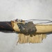Aged Oak wood Wand with Quartz Crystal and Bind runes
