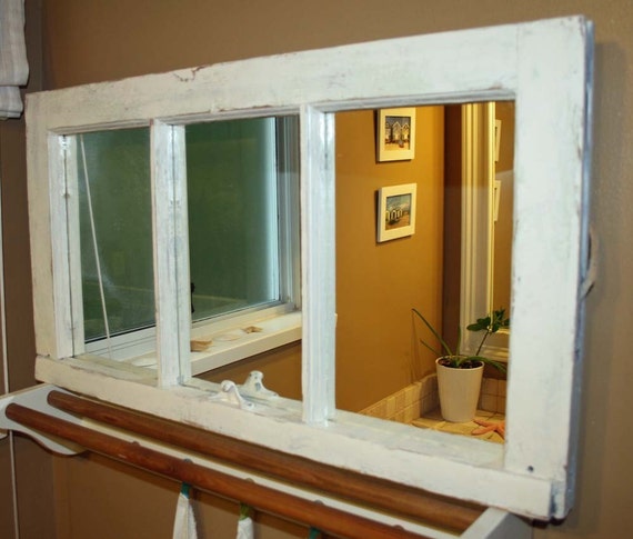 White Mirror Window Frame