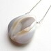 Natural Druzy Necklace with Long Sterling Silver Chain