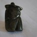Green Onyx Pin Brooch Vintage Mexican