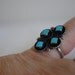 Silver and Turquoise Ring Vintage Jimmie Etsate Zuni Silversmith