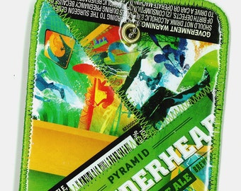 Luggage Tag from Repurposed Pyramid's Thunderhead IPA beer labels