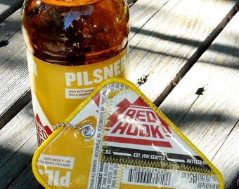 Luggage Tag from Recycled RedHook Pilsner Beer Labels