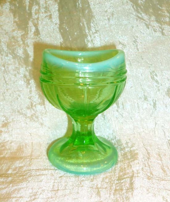 Cup Glass  Vintage vintage glass cup Vaseline Wash EyeWinker Eye eye