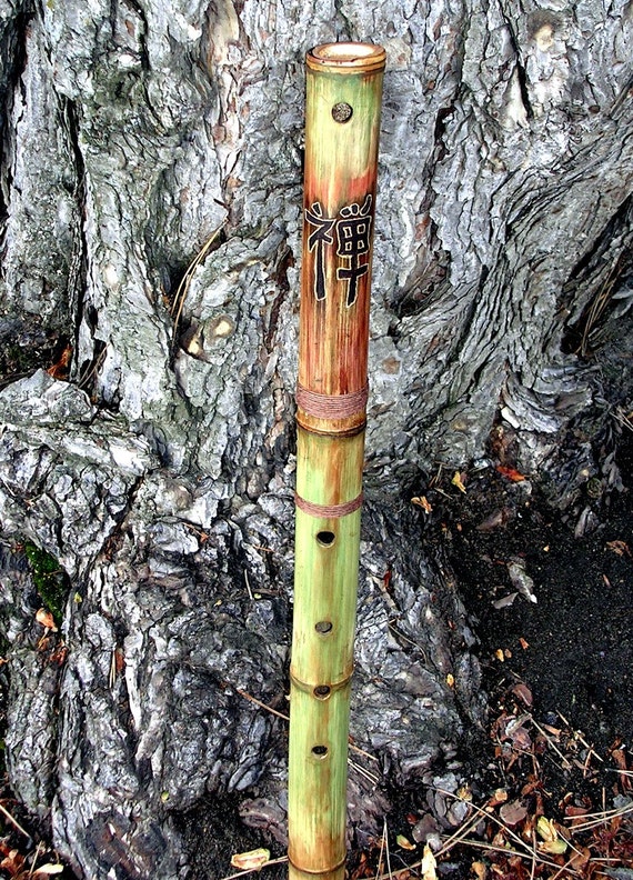 23 Inch Oriental Forest Flute With Kanji Script
