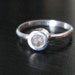 ON SALE Silver Diamond Rose Cut Ring FREE SHIPPING Ready to Ship