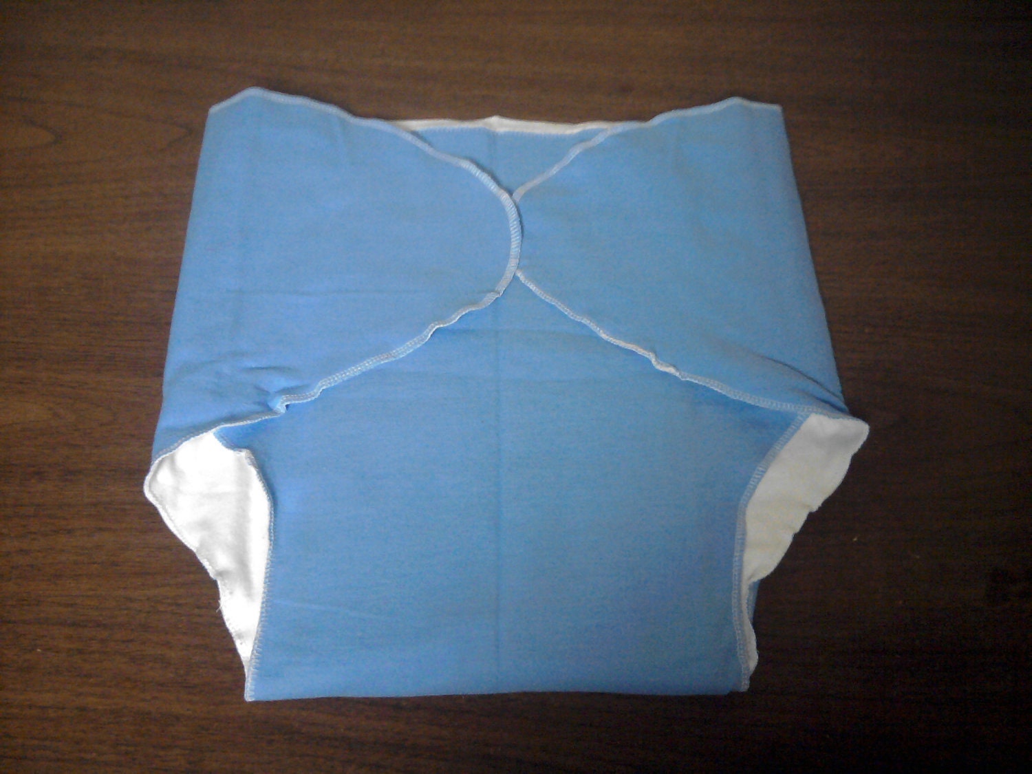 Classic Adult Diaper Blue Size 32 to 40 inches by nevergrownup