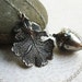 READY TO SHIP Harvest Lariat, Genuine Lacy Oak Leaf and a Real Acorn, Dipped in Stelring Silver and Oxidized