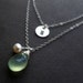 Layered necklace, hand stamped initial necklace, birthstone necklace, monogram necklace, personalized jewelry, bridesmaid gift