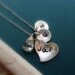 Family Necklace, mothers necklace, CUSTOM STONE & INITIALS, up to 3 children, husband and wife, birthstone