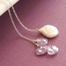 Crystalline Lariat, Lilac Edition, Sparkling CZ Brioletttes and a Freshwater Coin Pearl