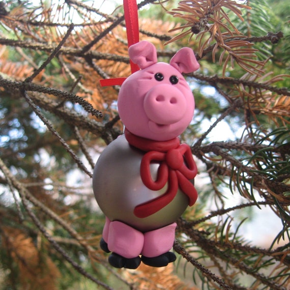 Penny Pig Christmas Tree Ornament