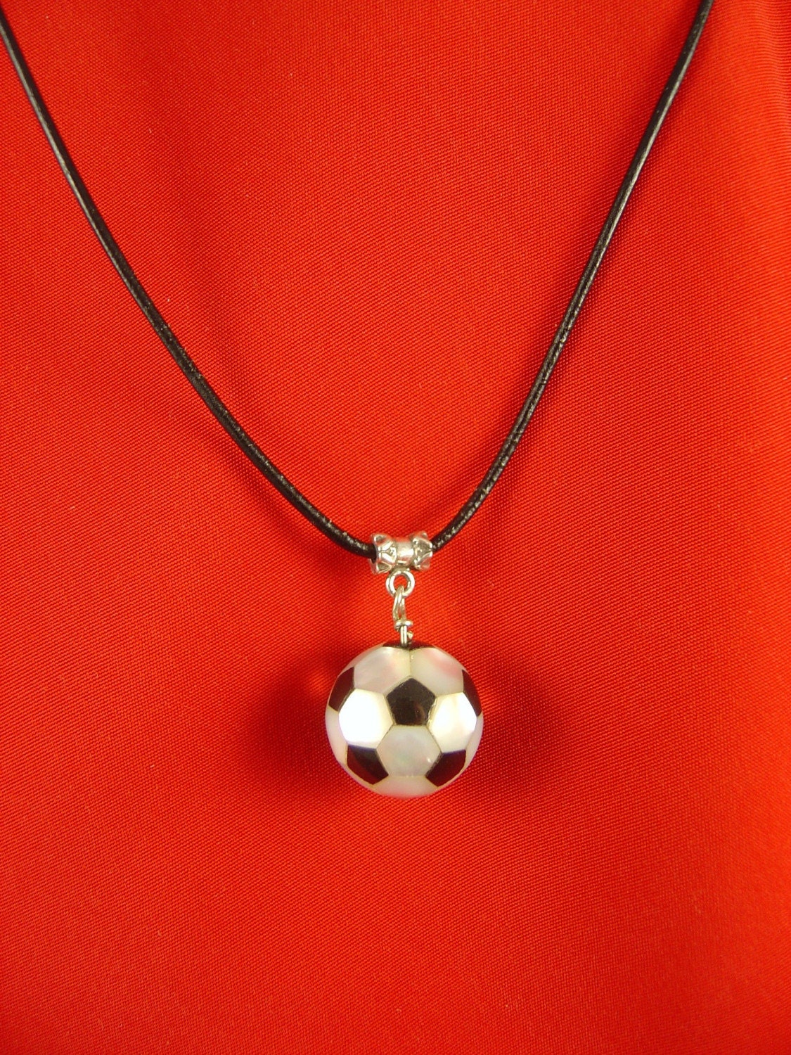 Soccer ball necklace