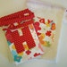 Happy Birthday Fabric Party Banner- Girls Red, Aqua, Pink, Green multicolor flowers and butterflies